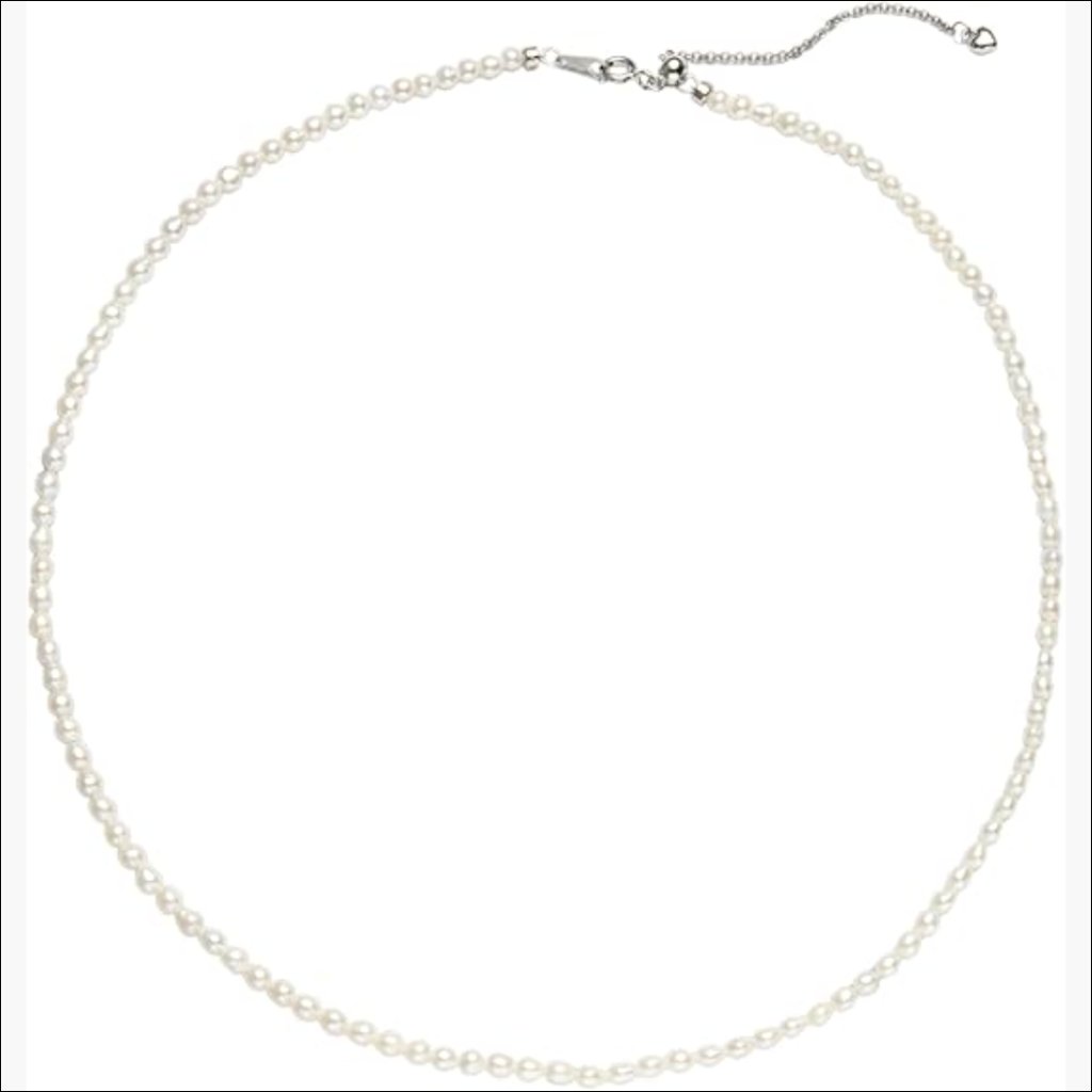 Freshwater Pearl Necklace 16in Sterling Silver Clasp Choker For Women